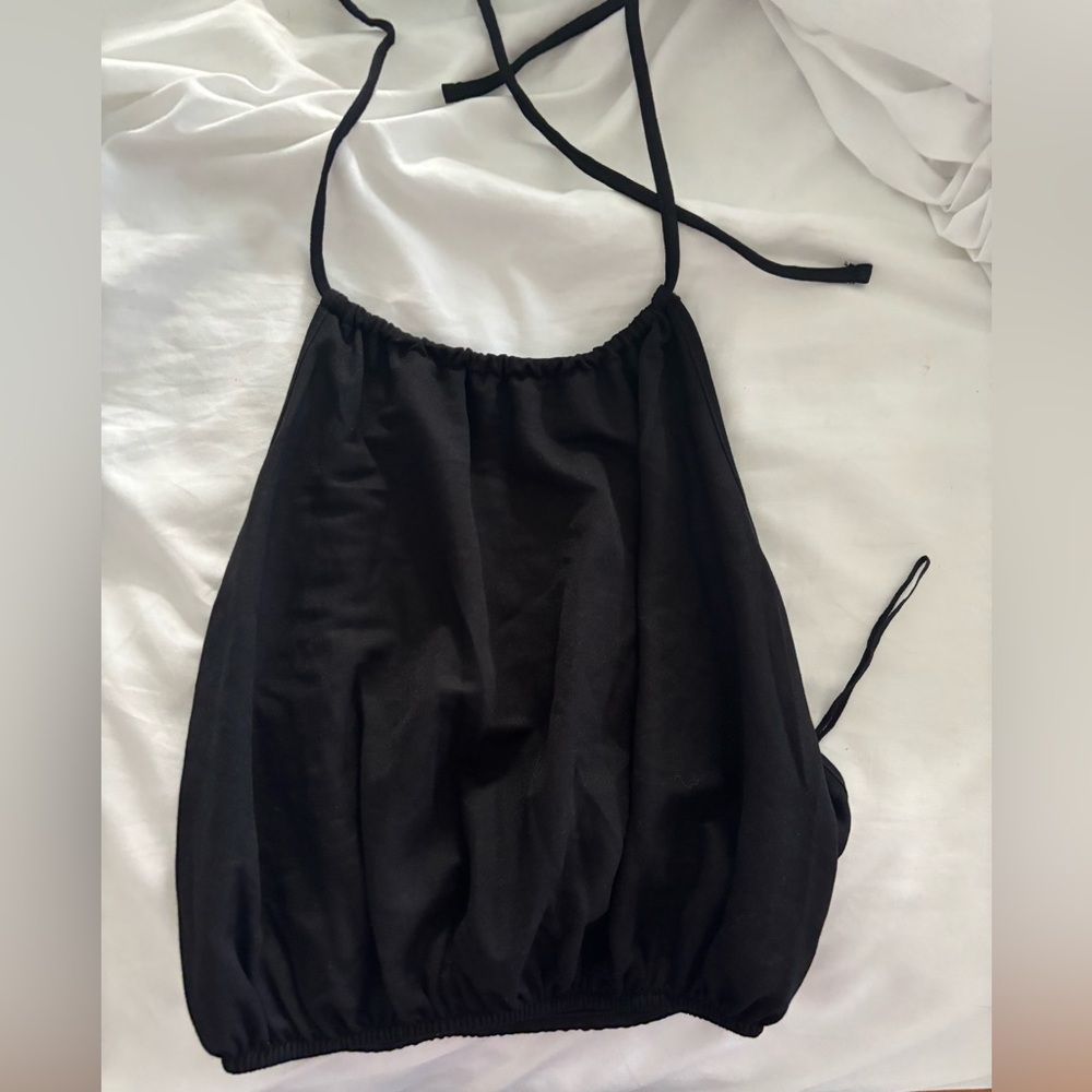 NWT Zara Black Halter Top